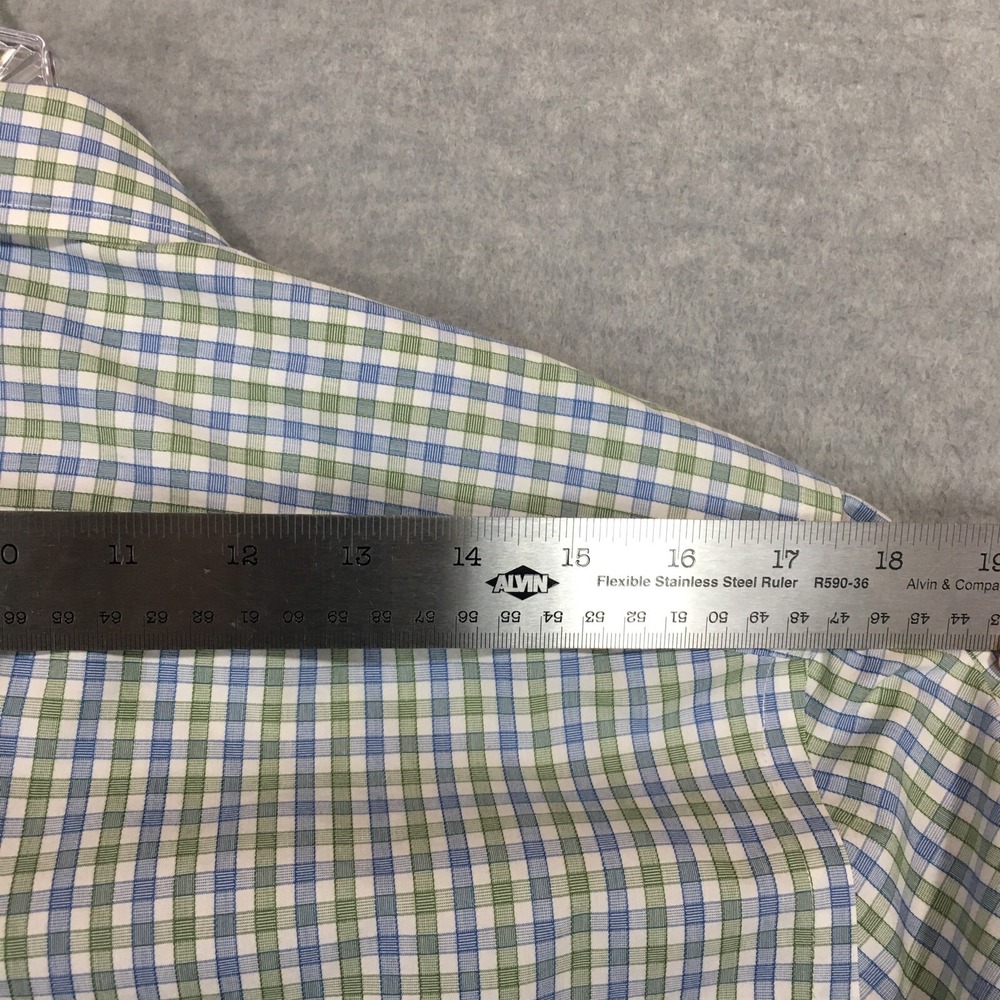 UNTUCKit Dress Shirt Dubois Plaid Slim Fit Wrinkle Free Long Sleeve Green Medium - Picture 4 of 12